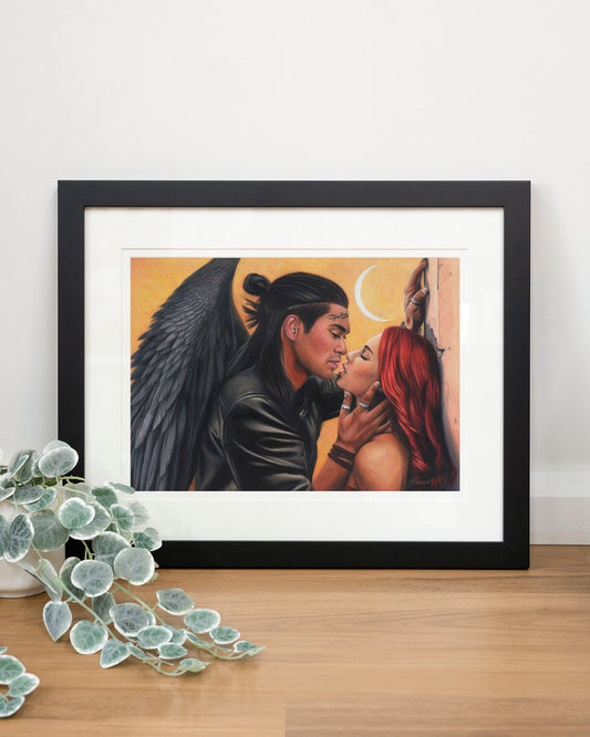 'Crescent Kiss' art print