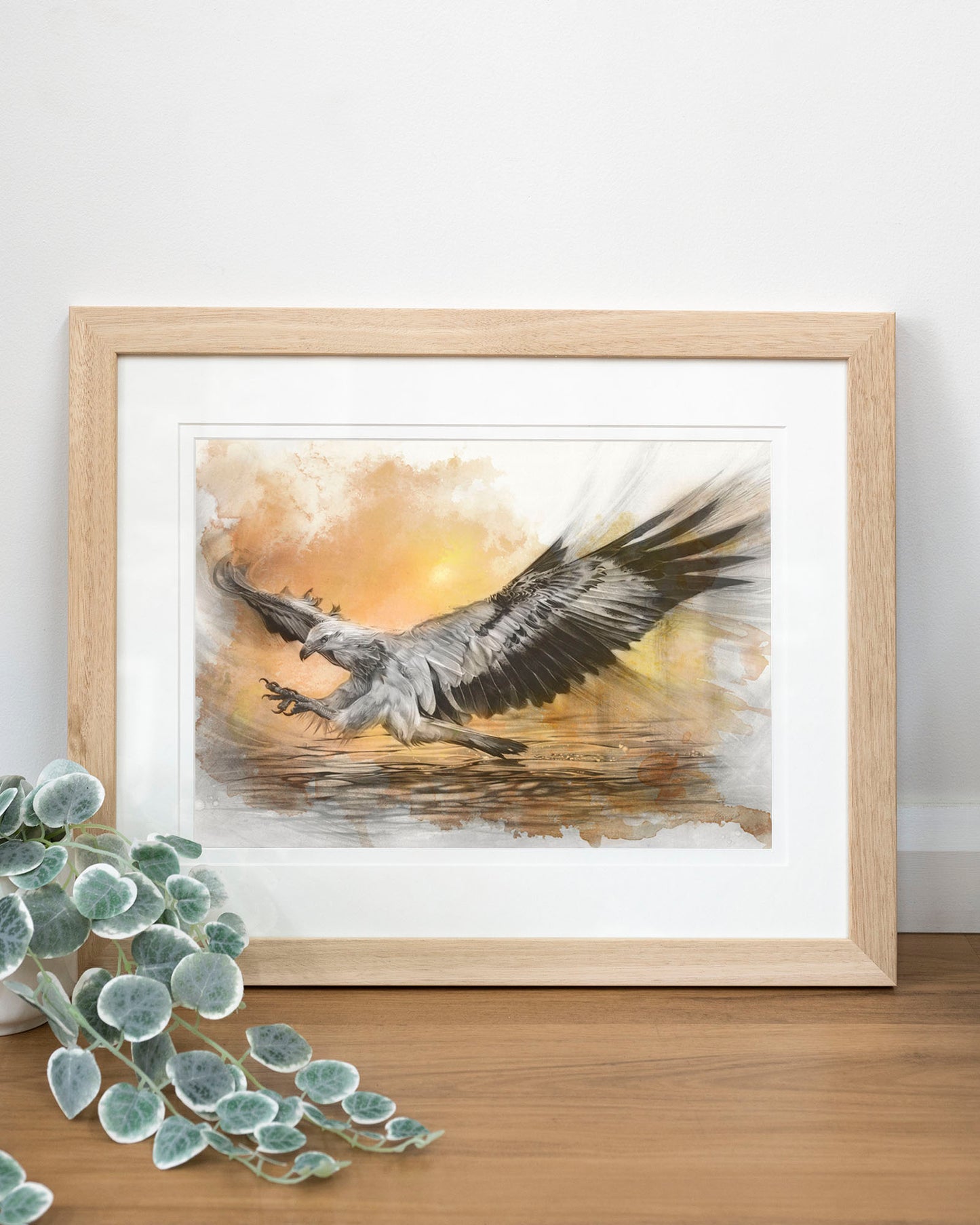 'White-bellied Sea Eagle Sunset' art print