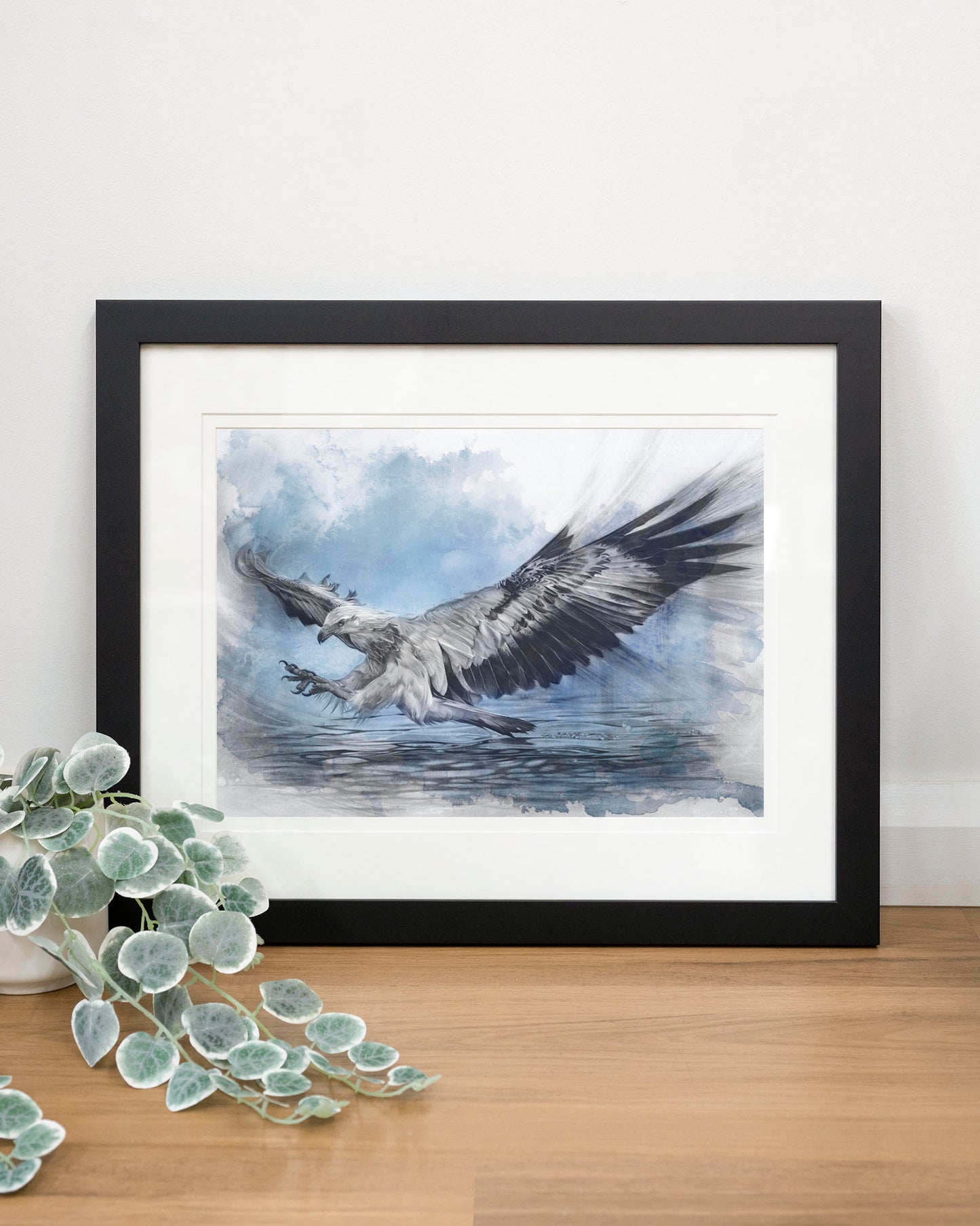 'White-bellied Sea Eagle Blue' art print