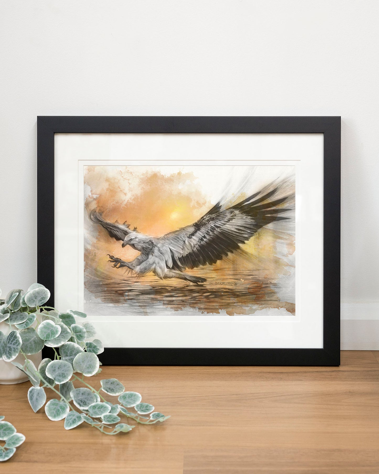 'White-bellied Sea Eagle Sunset' art print
