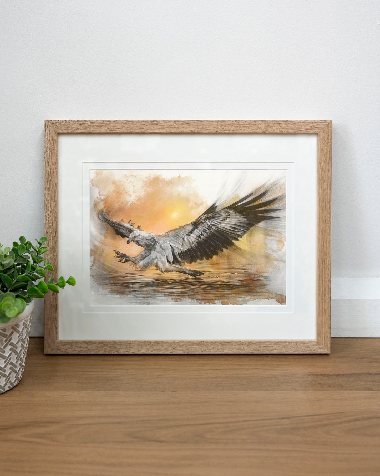 'White-bellied Sea Eagle Sunset' art print