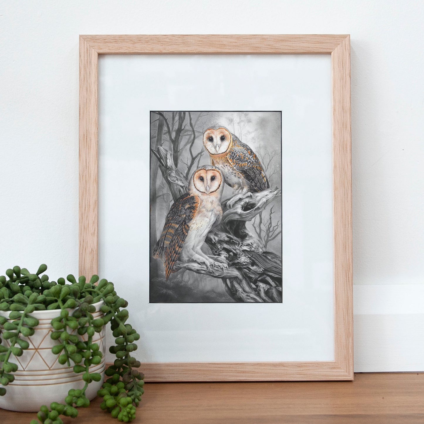 'Tasmanian Masked Owls' A5 art card