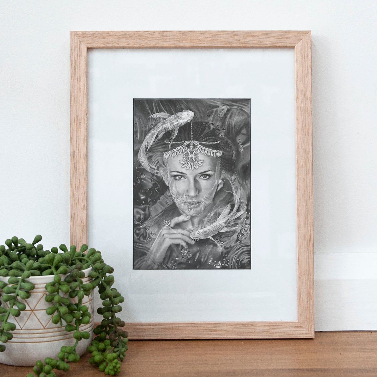 'Pisces' A5 art card