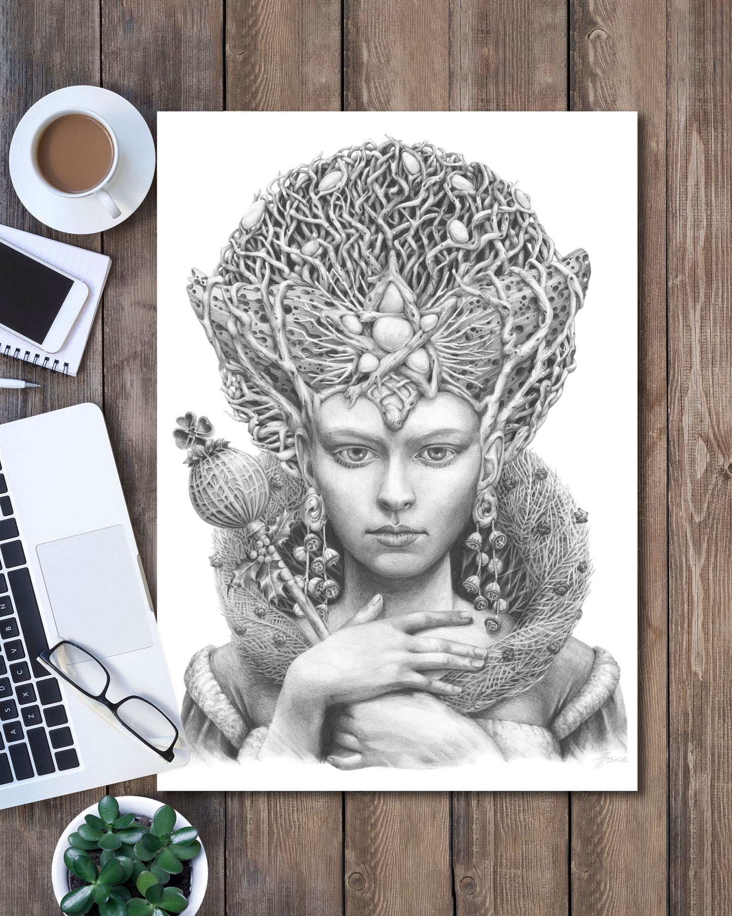 'Christmas Angel' art print