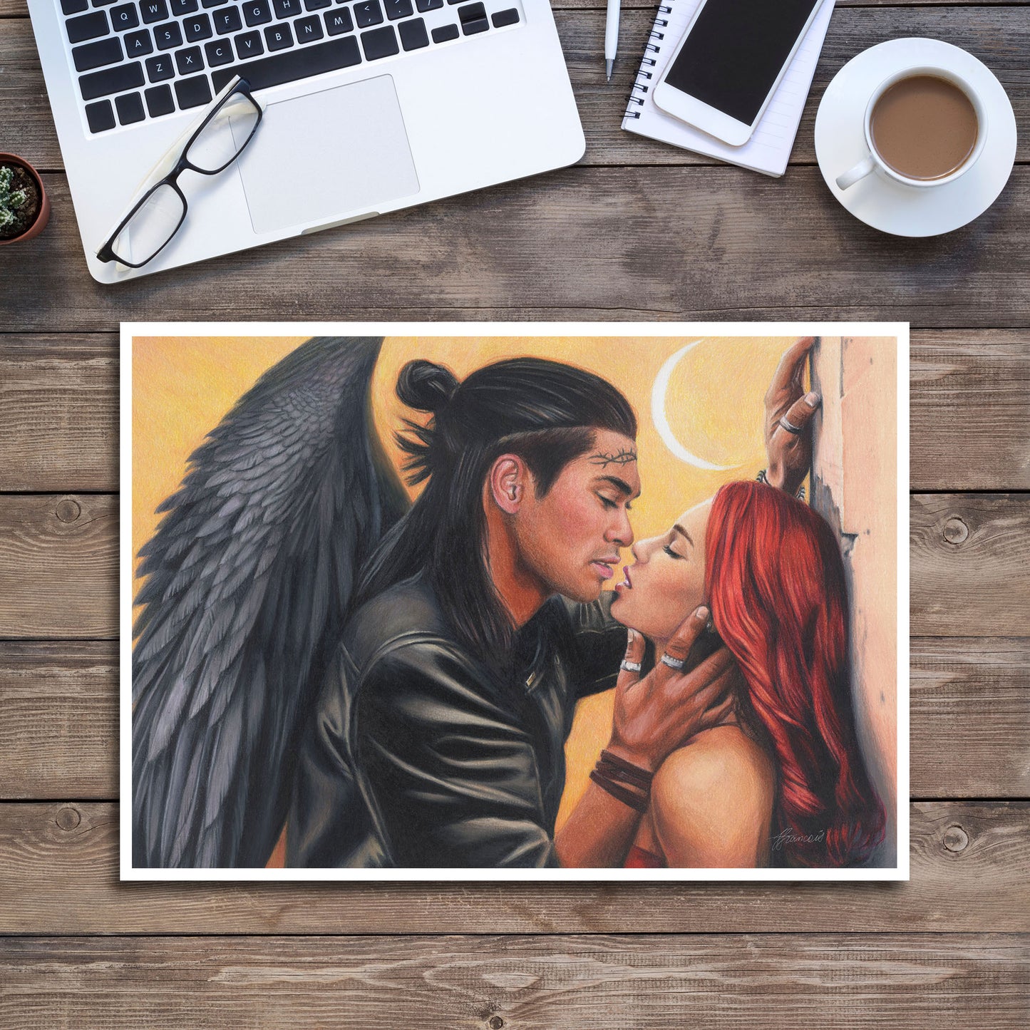 'Crescent Kiss' art print