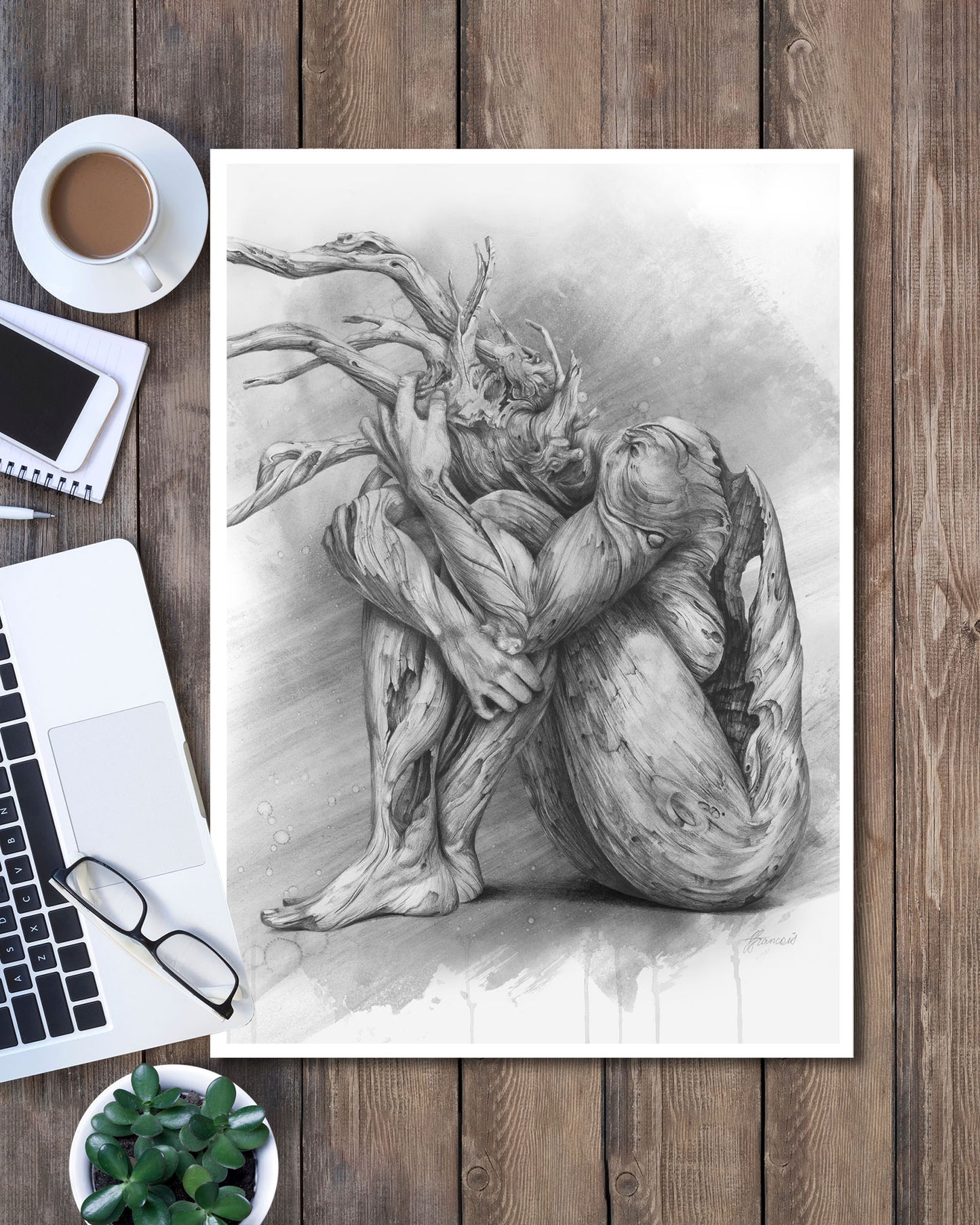'Skin Deep'- greyscale art print