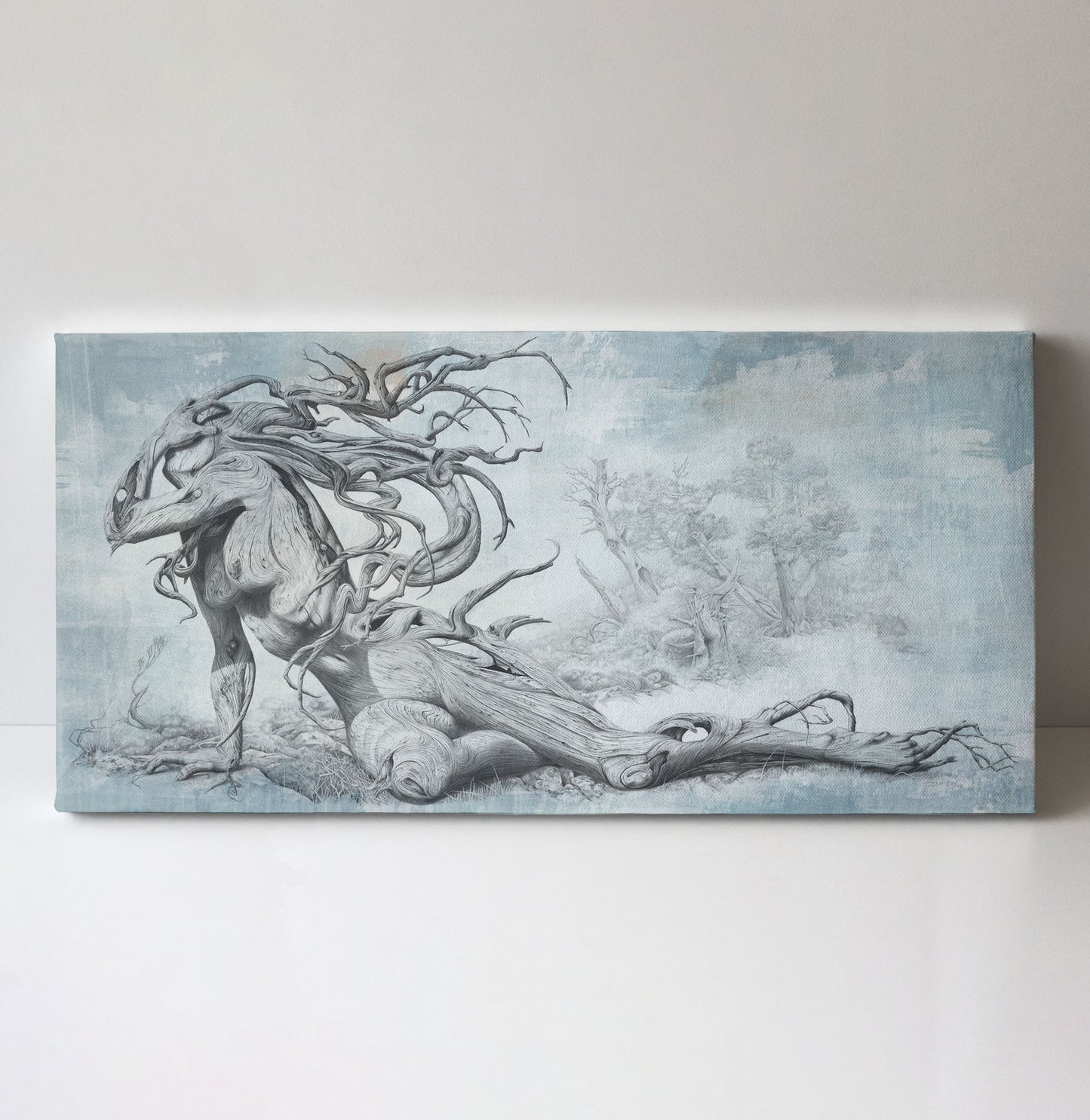 'The Fallen' (blue) canvas print