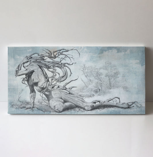 'The Fallen' (blue) canvas print