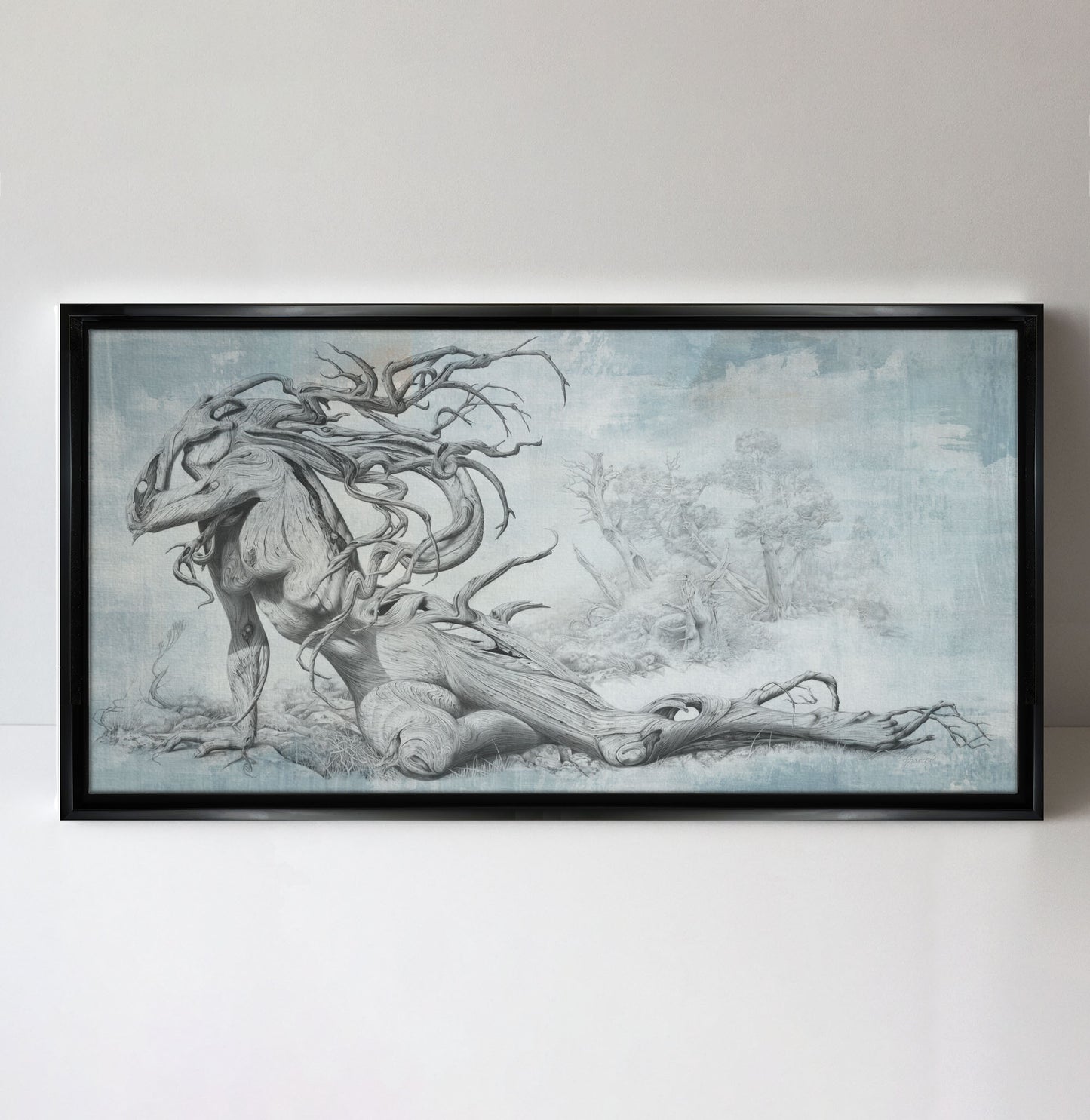 'The Fallen' (blue) canvas print