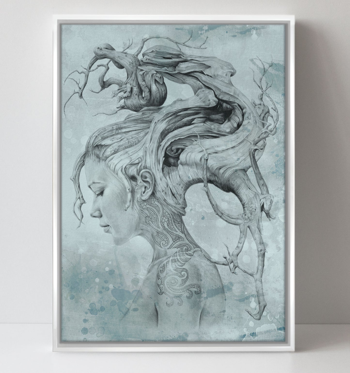 'Contemplation - blue' canvas print