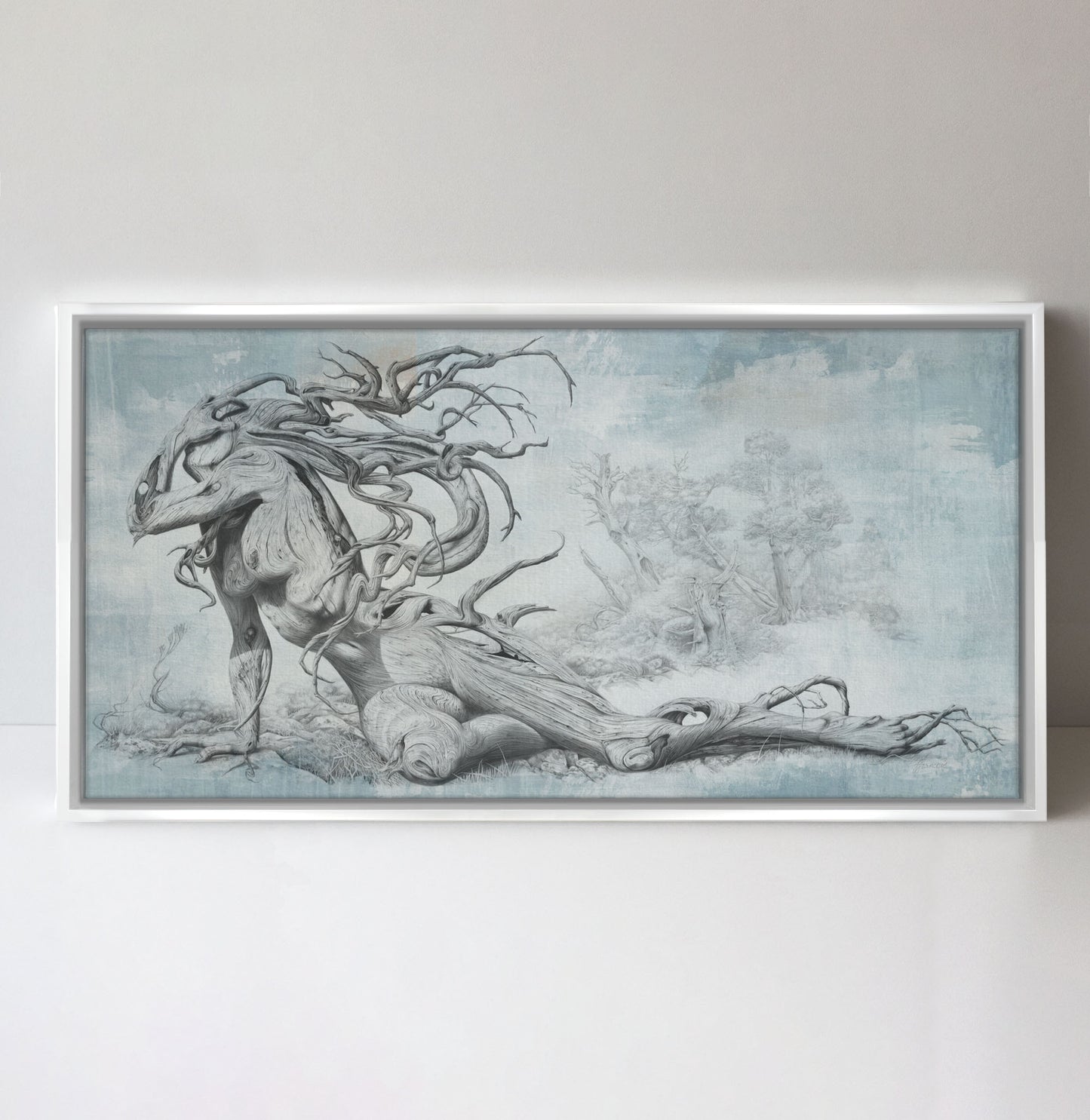 'The Fallen' (blue) canvas print