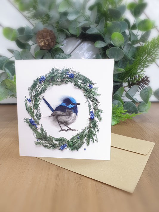 'Fairy Wren' Christmas card