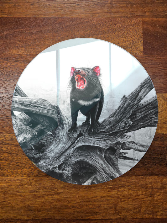 'Devil's Advocate' circular acrylic print