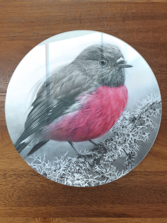 'Pink Robin' circular acrylic print