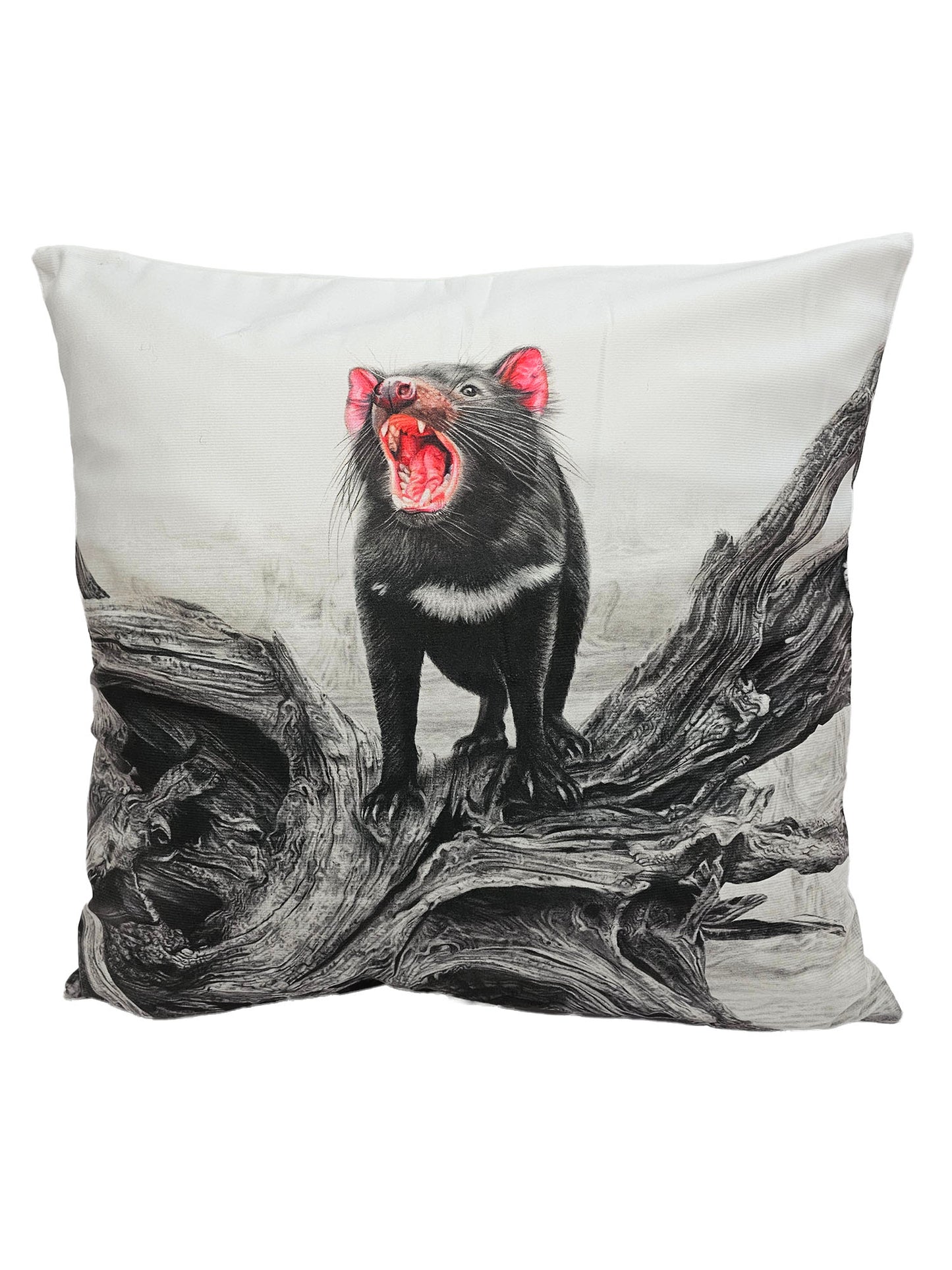 Cushion cover featuring 'Devil's Advocate' artwork