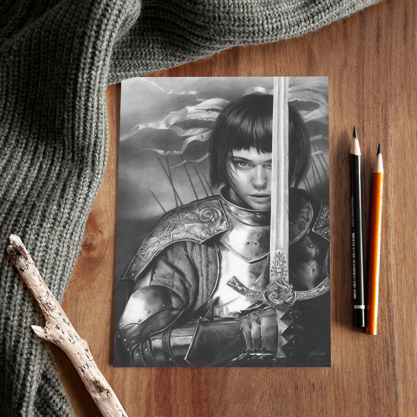 'Capricorn' A5 art card