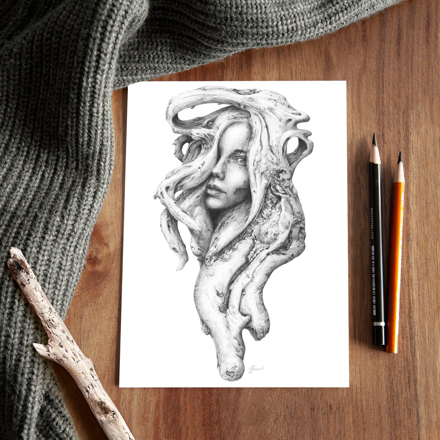 'Driftwood Souls 1' A5 art card