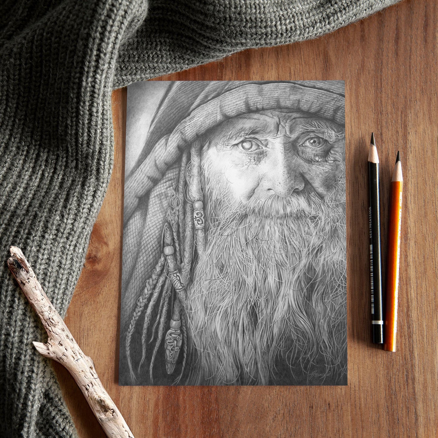 'Merlin' A5 art card