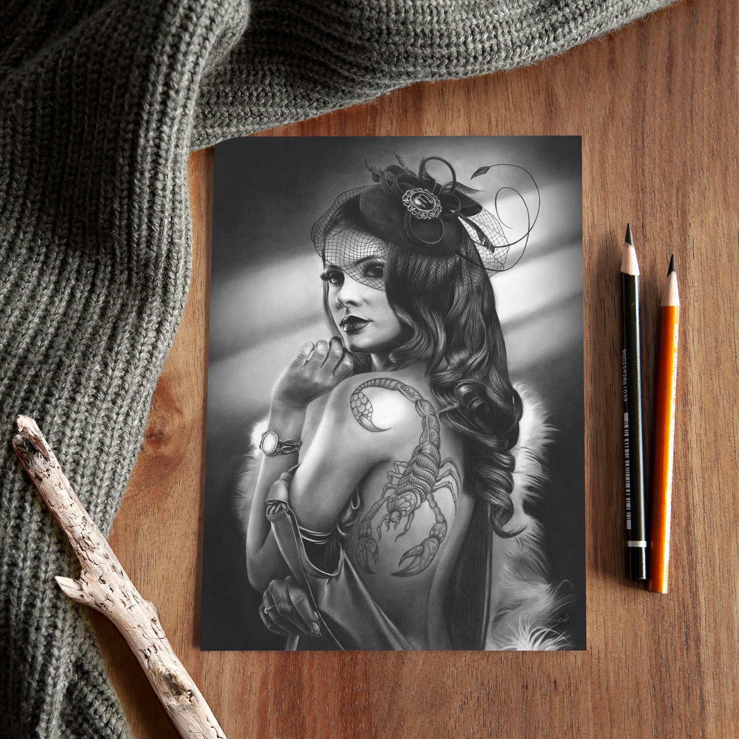 'Scorpio A5 art card