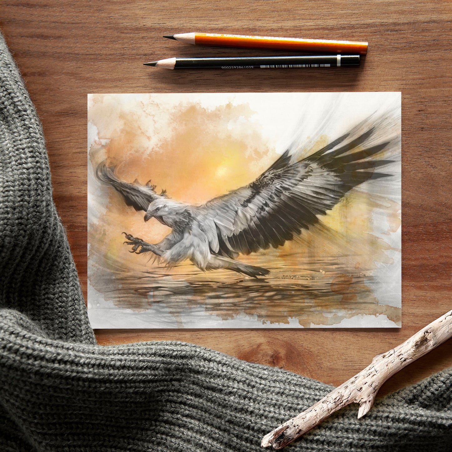 'White-bellied Sea Eagle' A5 art card