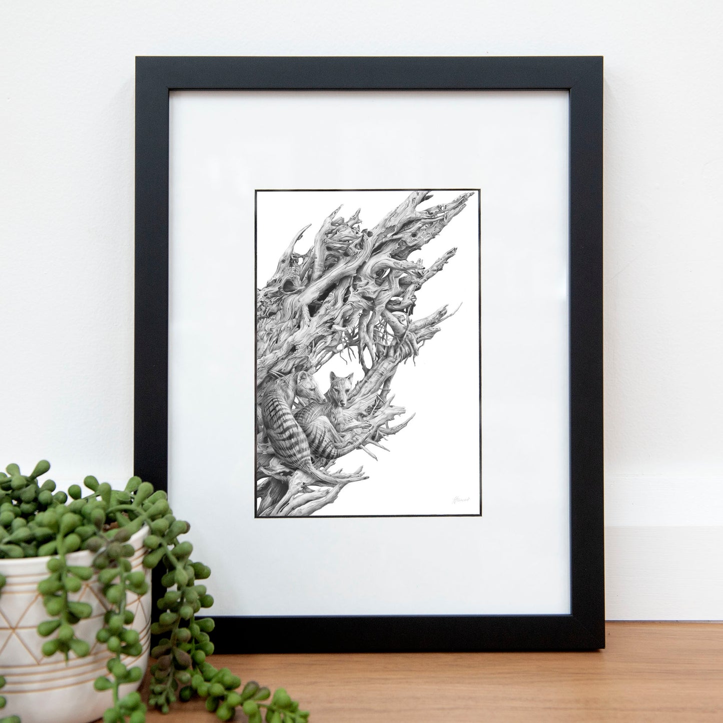 'Driftwood Thylacine' A5 art card