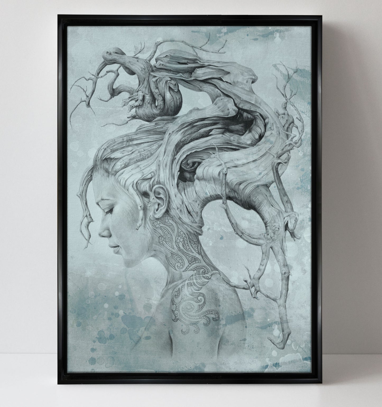 'Contemplation - blue' canvas print