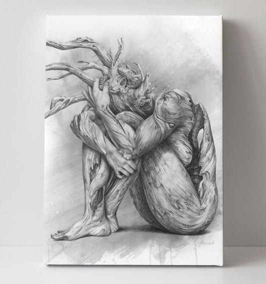 'Skin Deep' B&W canvas print