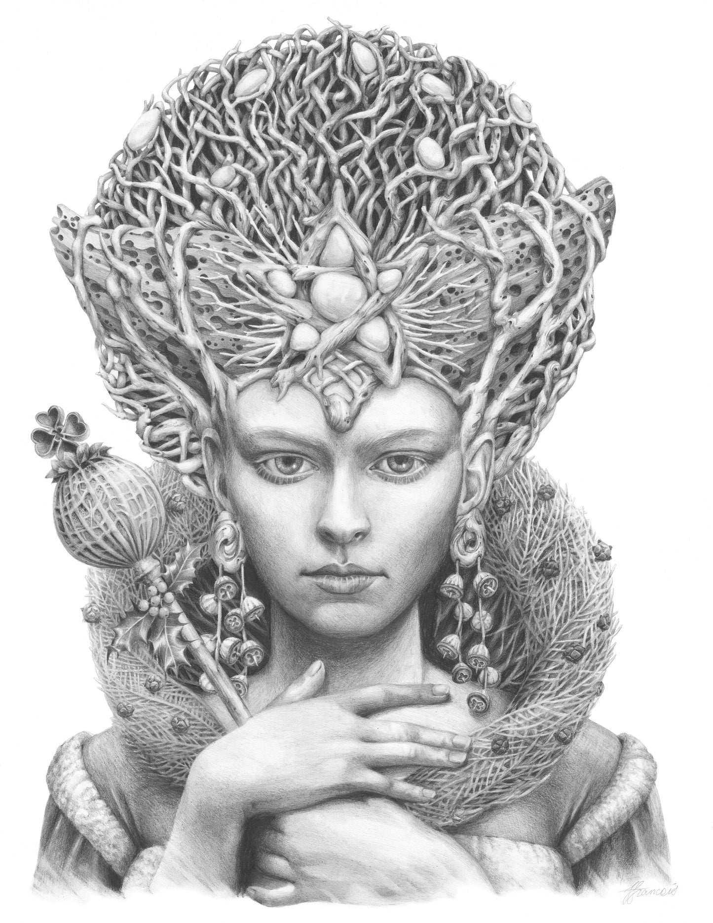'Christmas Angel' art print