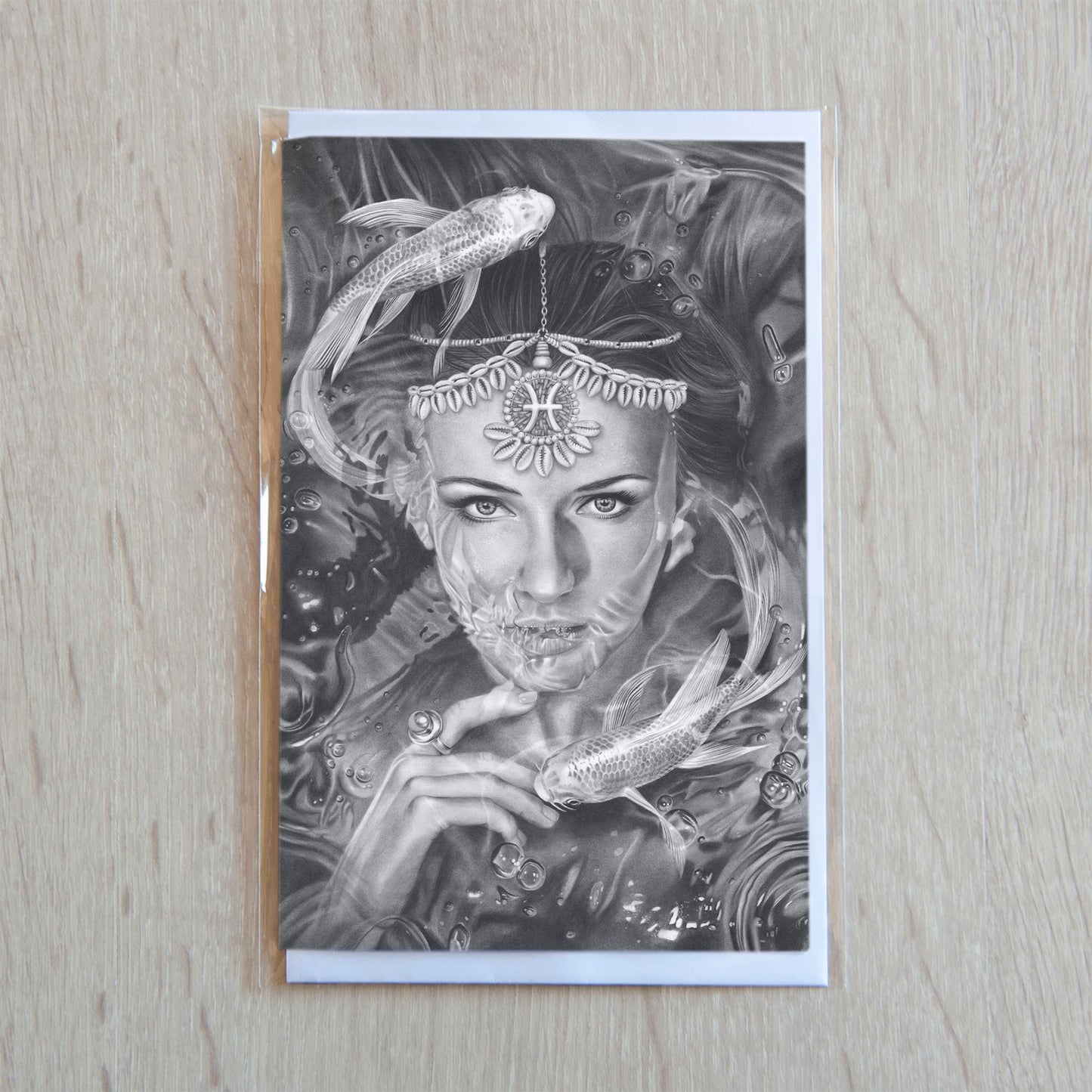 'Pisces' greeting card