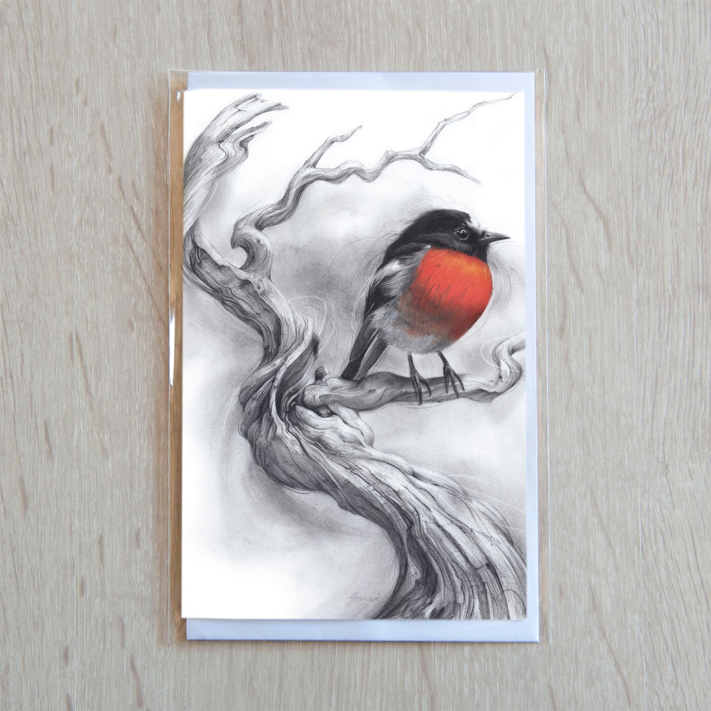 'Scarlet Robin' greeting card