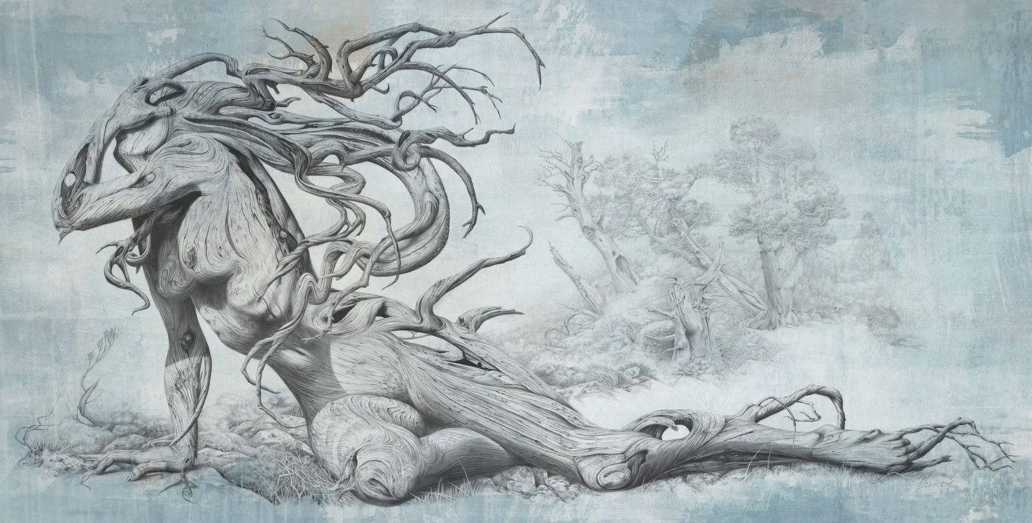 'The Fallen' (blue) canvas print