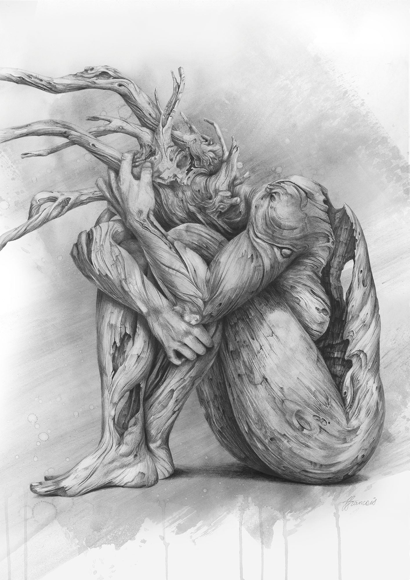 'Skin Deep'- greyscale art print