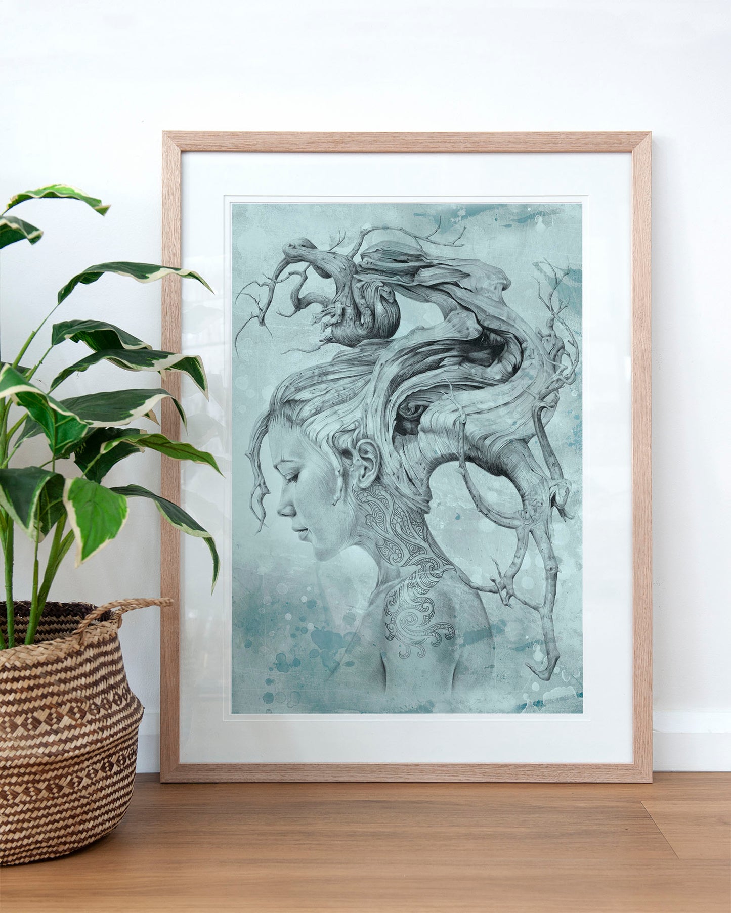 'Contemplation - Blue' art print