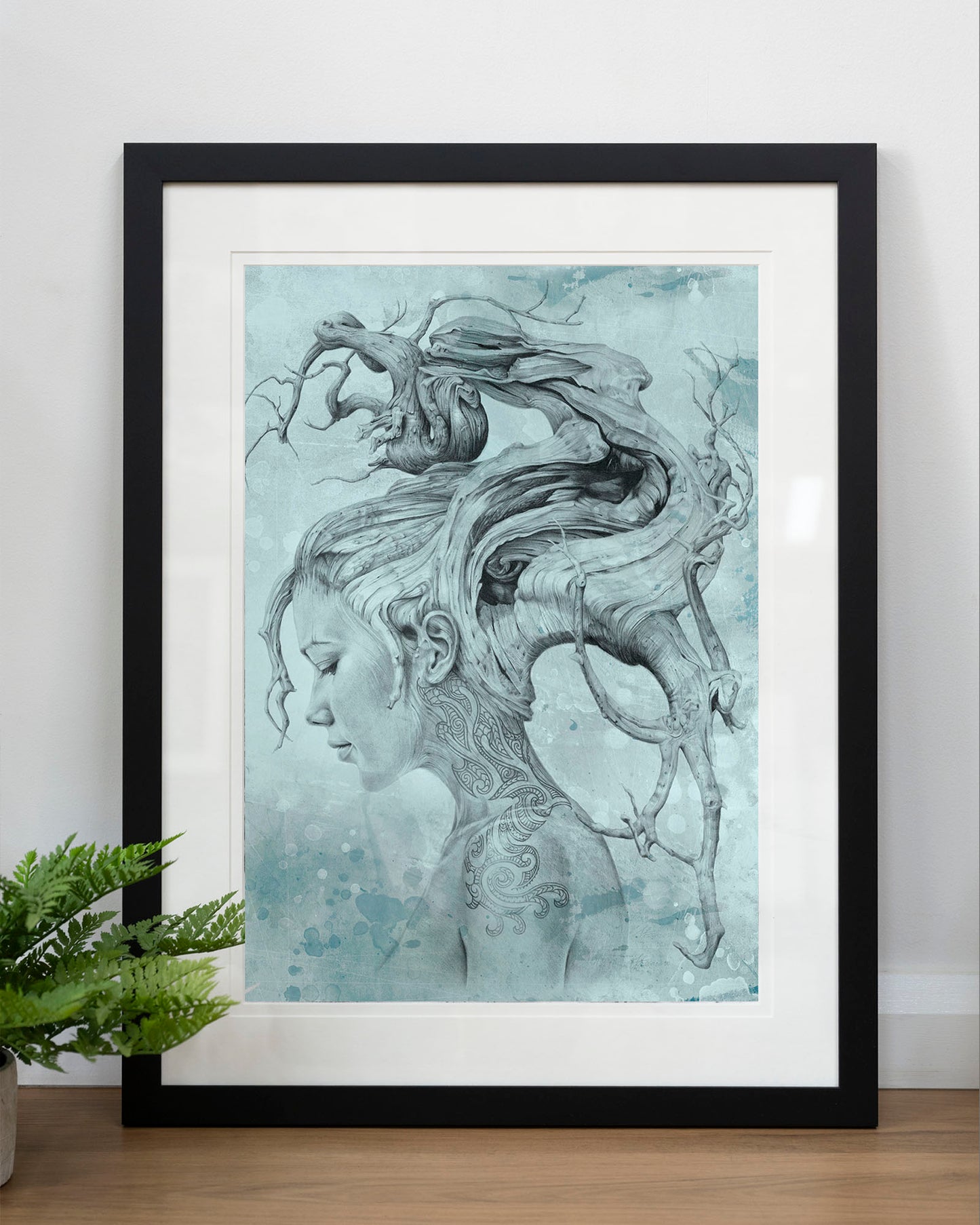 'Contemplation - Blue' art print
