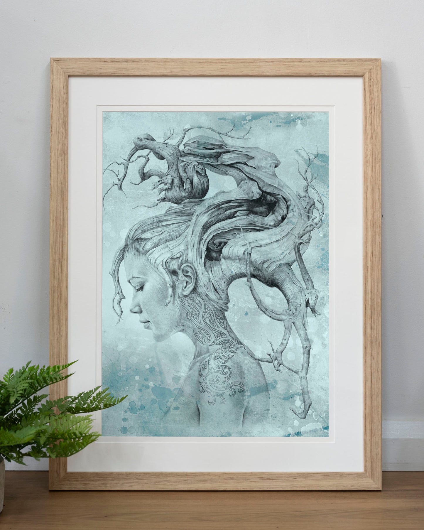 'Contemplation - Blue' art print