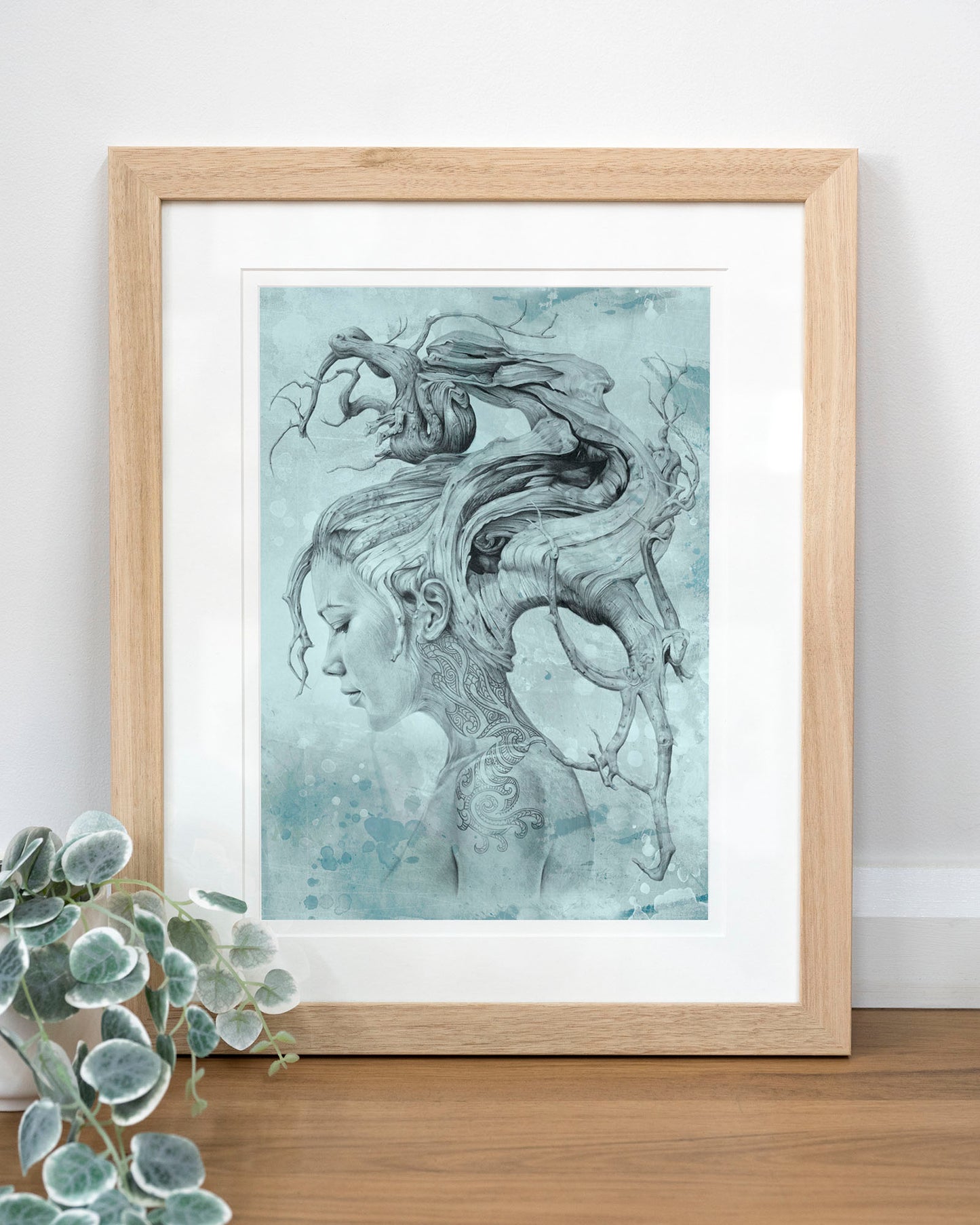 'Contemplation - Blue' art print