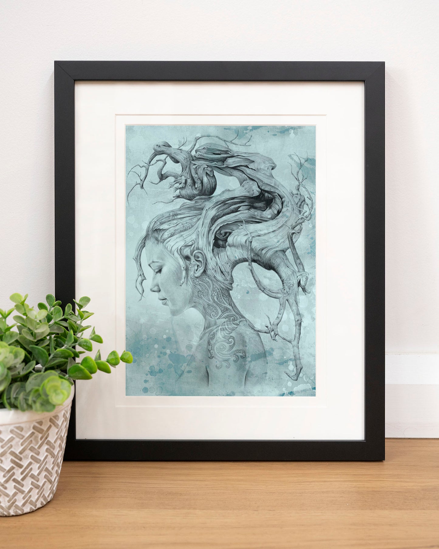 'Contemplation - Blue' art print