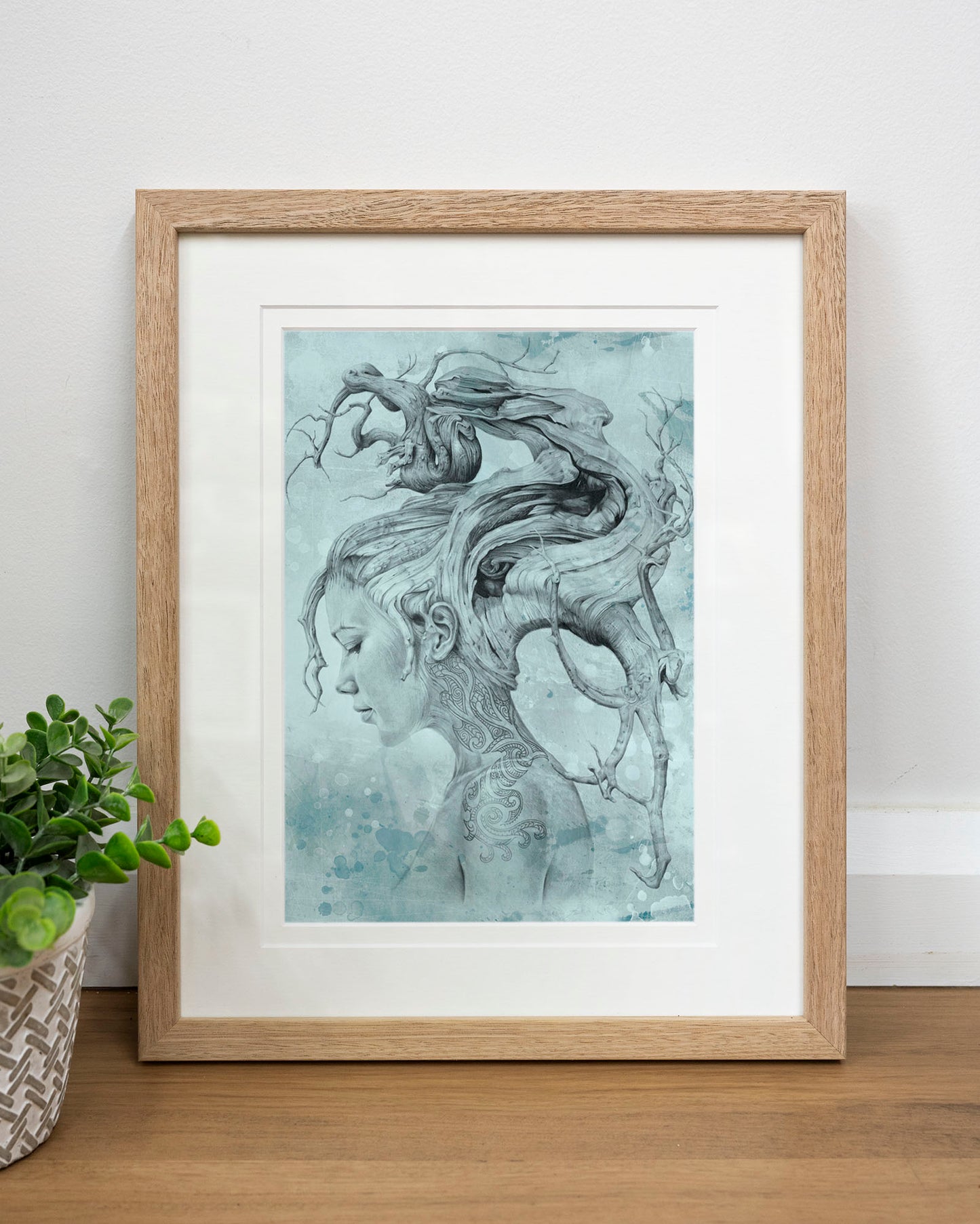 'Contemplation - Blue' art print