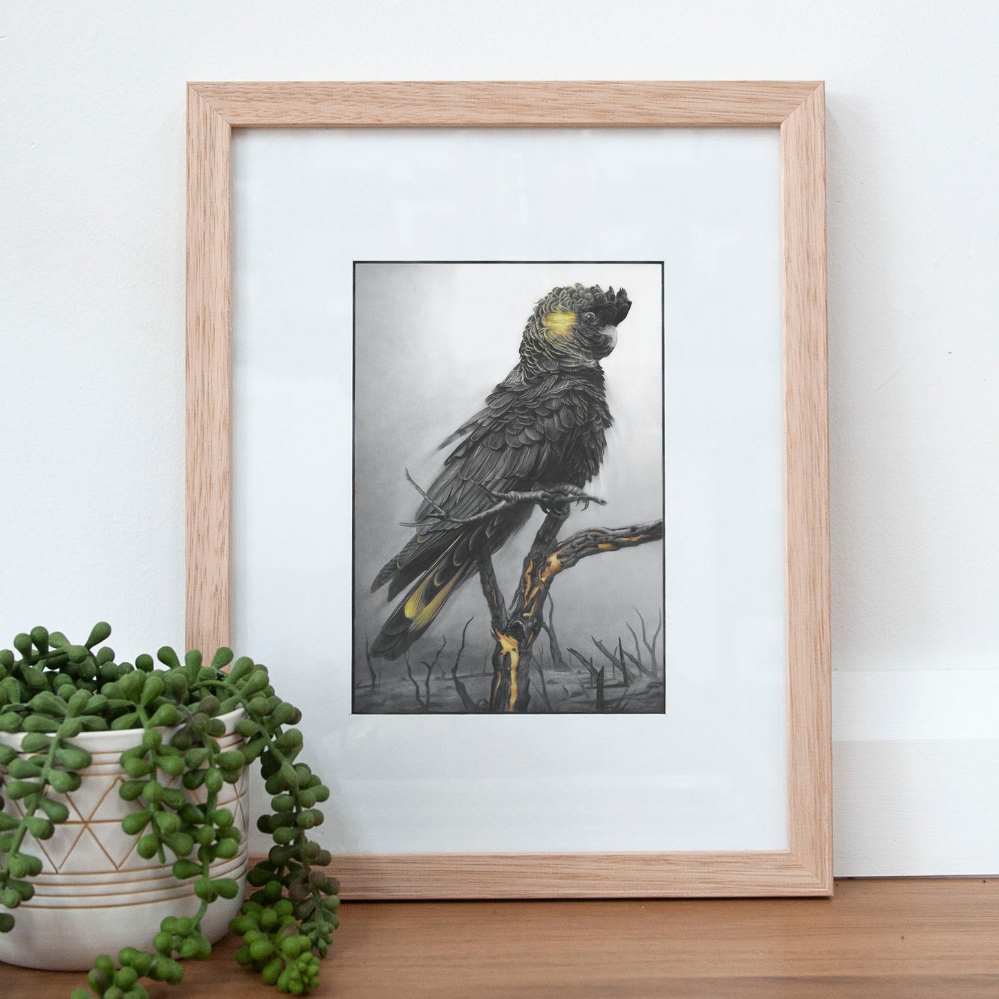 'Black Cockatoo' A5 art card