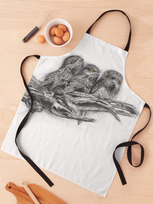 'Tawny Frogmouth Trio' Apron