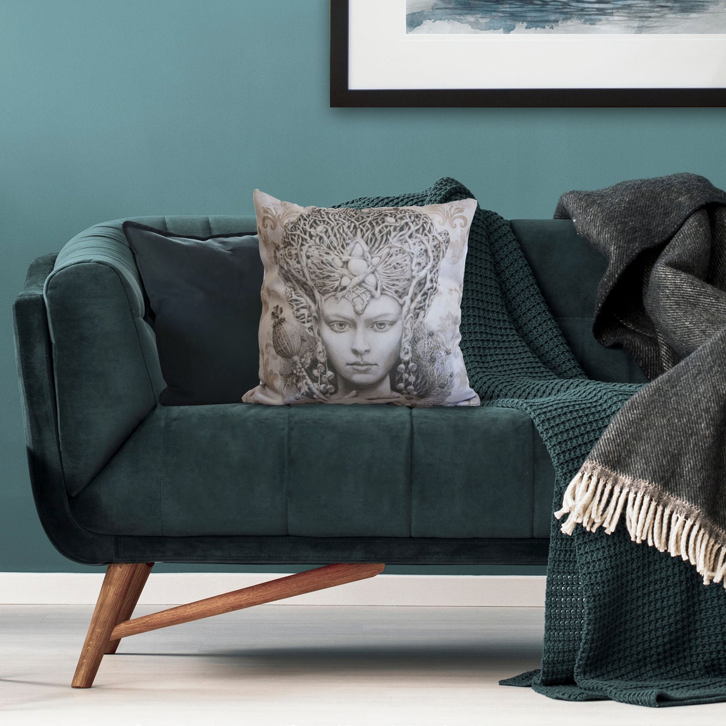 Cushion cover featuring 'Christmas Angel' artwork