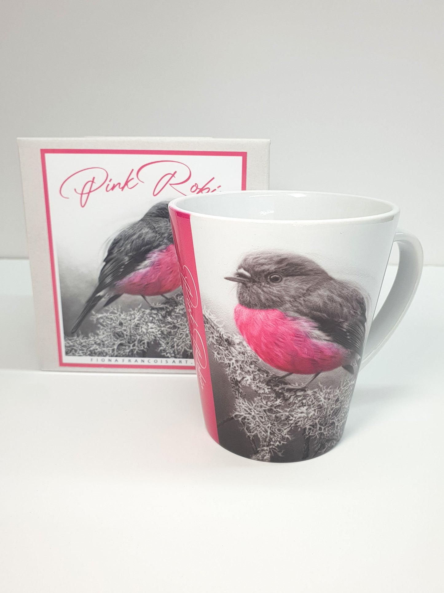 'Pink Robin' ceramic mug