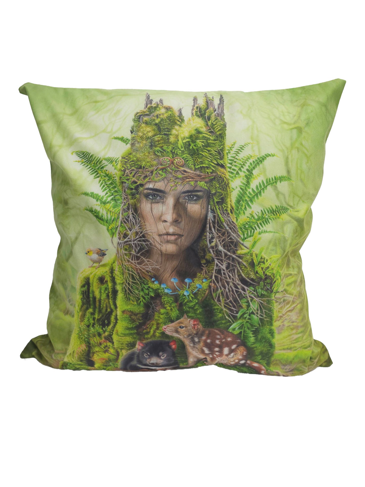 Cushion cover featuring 'Forestborn' artwork