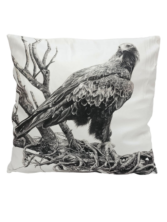 Cushion cover featuring 'Wedge-tailed Eagle' artwork