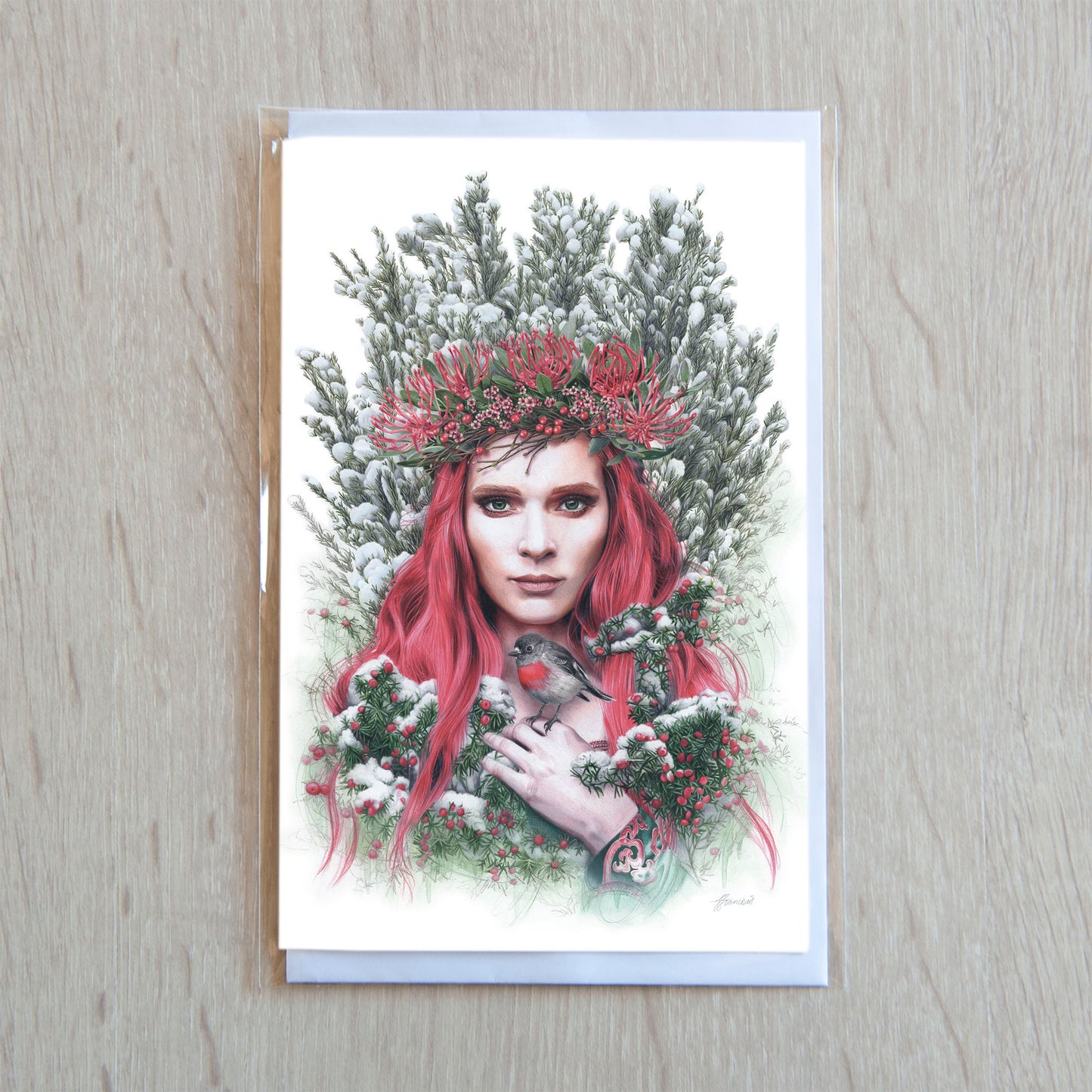 'Waratah Queen' greeting card