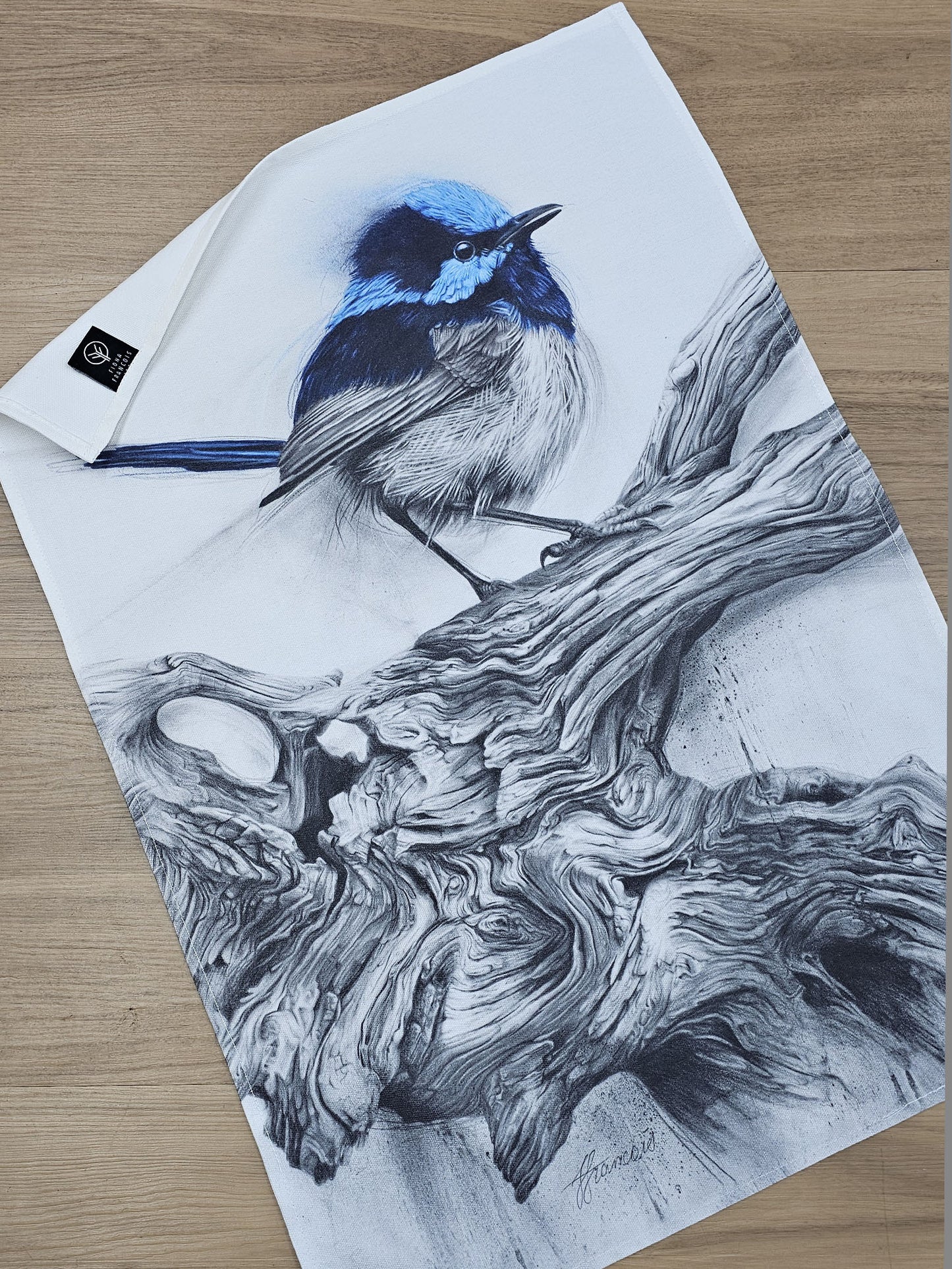 'Fairy Wren' Cotton Tea Towel