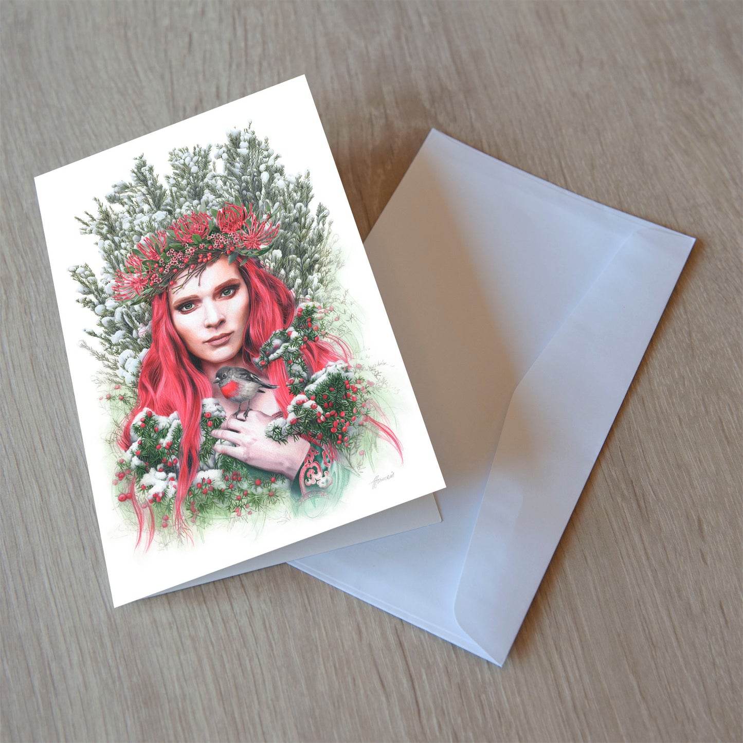 'Waratah Queen' greeting card