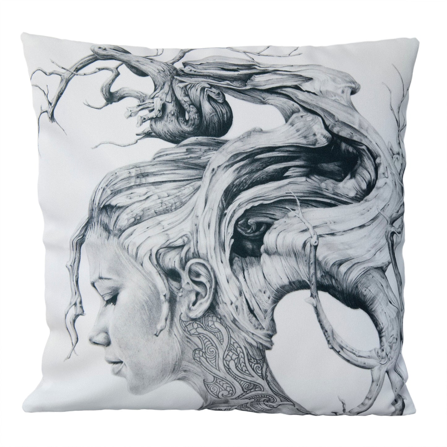 Cushion cover featuring 'Contemplation' artwork
