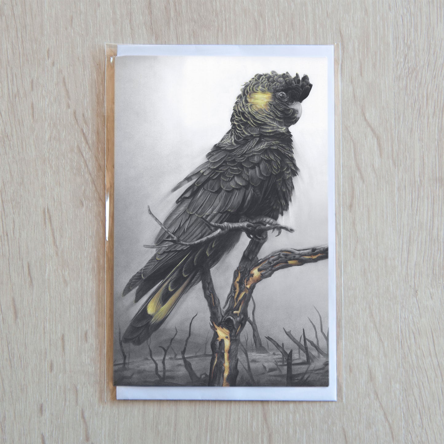 'Black Cockatoo' greeting card