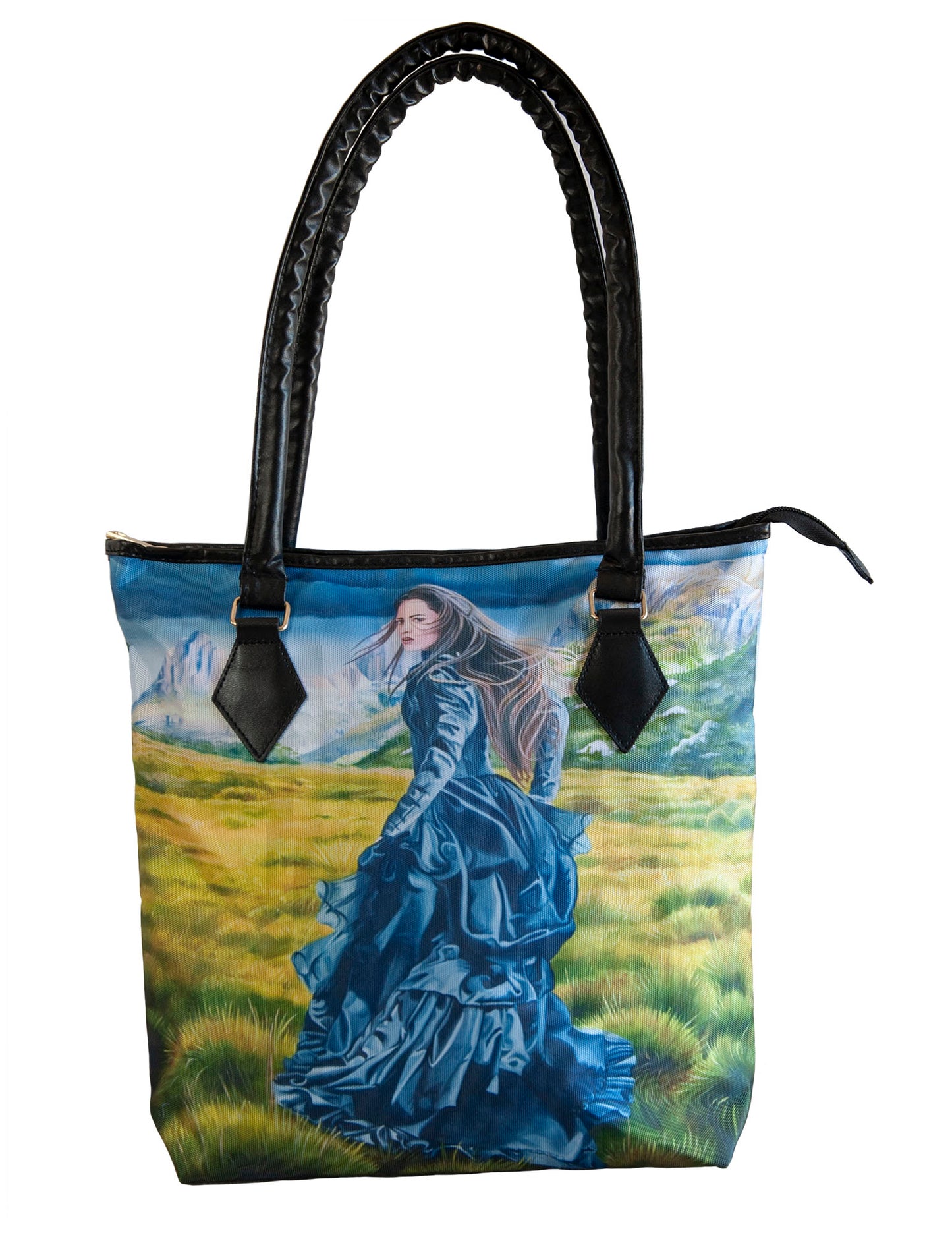 Handbag featuring 'Wilderness of the Heart' artwork